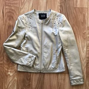 BKE champagne gold Moto jacket